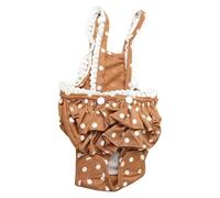 Culotte hygiénique réutilisable pour chien femelle avec bretelles - Short de menstruation réglable - Sous-vêtements physiologiques pour petits chiens mâles (D, taille unique)