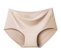 Culotte invisible femme taille haute lisses slip sans couture microfibre stretch ultra confort sous vetements feminins shorty couverture complète respirant panty desse multicolor panty (Beige, S)