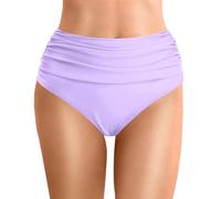 Culotte Maillot De Bain Femme Bas Maillots Menstruel Taille Haute Gainante Ventre Plat Adolescente Slip Piscine Tanga Menstruelle Short Bleu Marine String Flux Abondant Regle Ado Shorts,violet,XL