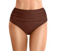 Culotte Maillot De Bain Femme Bas Maillots Taille Haute Gainante Ventre Plat Menstruel Adolescente Slip Short String Menstruelle Bleu Marine Regle Ado Shorty Flux Abondant Shorts Tanga,marron,S