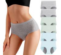 Culotte Menstruelle 6 Pack Slips Menstruation Protection - Culottes Femmes Coton Doux Anti Fuite - Conçues pour les Jours de Fort Flux avec Elasticité Adaptative Culotte incontinence Femme,N30,XS