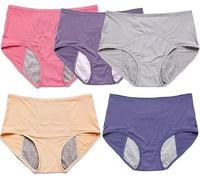Culotte Menstruelle Flux Abondant, Grande Taille Culotte Incontinence Femme Lavable, Culotte Anti Fuite Urinaire Lot De 5, Protection Urinaire Femme, Culotte Care Anti Fuite D,M(37-45kg)