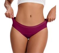 Culotte Menstruelle Flux Abondant Grande Taille Regles Lavable Femme Invisible Ado Maillot De Bain Menstruel Regle Ventre Plat Fille Lot Coton Culottes Menstruelles Anti Fuite Urinaire，Violet，L