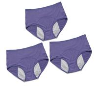 Culotte Menstruelle Flux Tres Abondant Taille Haute Culotte de Regle Hygiénique Absorbante Lavable，Lot de 3 Culotte Menstruelle Absorbante,Blue-M
