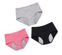 Culotte Menstruelle Flux Tres Abondant Taille Haute Culotte de Regle Hygiénique Absorbante Lavable，Lot de 3 Culotte Menstruelle Absorbante,Multicolour2-3XL