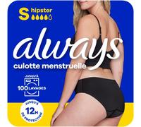 Culotte Menstruelle Hipster Lavable,S,38-40,1 Sous-Vêtement Pour Règles,Noir,Flux Moyen À Abondant, Jusqu`À 100 Lavages,Jusqu`À 12h De Protection,Confort Toute La Journée.[W413]