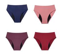 Culotte Menstruelle Maillot De Bain Taille Haute,Culotte Menstruelle Grande Taille Slip Femme sans Couture PéRiodique Anti-Fuite sous-VêTements avec 4 Couches De Protection éTanche