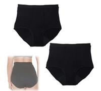 Culotte Menstruelle Protection Hygiénique Absorbante Lavable Slips Menstruels 4 Couches Anti-fuite pour Règles Post-partum Récupération Sous-vêtements Menstruels,S,Black