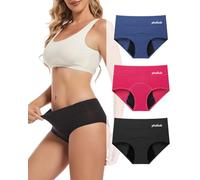 Culotte menstruelle, Sous-vêtements menstruels Absorption Forte Coton Femme Taille Haute Pack de 3,S