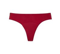 Culotte menstruelle string sans couture for femme et fille, flux léger, absorption optimale, anti-fuites, grande taille(Red,L)