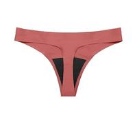 Culotte menstruelle string sans coutures, taille basse, anti-fuites, 4 couches, lavable, for flux léger.(Red,5pc,XL)