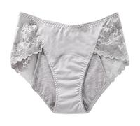 Culotte Menstruelle Taille Haute Coton Bio - Set sous Vetement 4 Couches Absorbantes Anti-Fuites pour Flux Normaux - Protection Hygiénique Lavable pour Regle Culotte Menstruelle Adolescente Cadeau