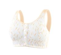 Culotte Menstruelle Taille Haute Soutiens-gorge pour femmes fermeture avant légèrement doublé sans armatures t-shirt soutiens-gorge pour les jours couverture complète confort Culotte Haute (Beige, 52)