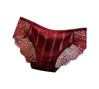 Culotte Microfibre Femme, en Dentelle sans Traces, Taille Basse, Sexy, Pur désir, Soie Douce et rafraîchissante, Pantalon Triangle à Entrejambe en Coton Lisse (RD2, M)