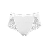 Playtex Culotte Midi Coton Féminine et Dentelle Femme x2, Blanc, M