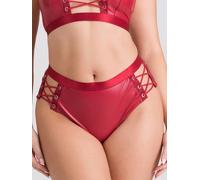 Culotte ouverte effet corset Fierce wetlook rouge