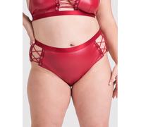 Culotte ouverte effet corset Fierce wetlook rouge GT