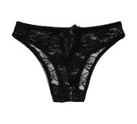 Culotte Ouverte Sexy à L'entre Jambe Femme Taille Basse, String Sexy Femme Dentelle Doux Et Respirant Élastique Basique Belle Florale Transparente en Maille Et Élégants Classiques Slips 2025