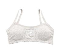 Culotte pour Fille Girls Underwear Lace Bralette for Teens Adjustable Straps Comfortable Training Bra for Everyday Wear 10 15 Ans Old(Grey,10-15 Ans)