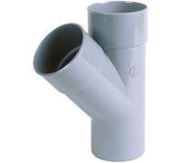 Culotte PVC gris 45 degrés - Diamètre 40 mm - Double emboîture - Nicoll