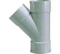 Culotte PVC gris 45 degrés - Diamètre 50 mm - Triple emboîture - Girpi