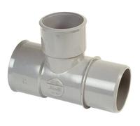 Culotte PVC gris réduit 87°30 - Ø 100 - 50 - 100 mm - Double emboîture - Nicoll