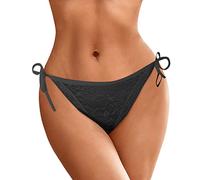 Culotte sans couture pour femme, culotte bikini sexy en dentelle, taille haute, taille basse, culotte extensible, petit sous-vêtement pour femme, Noir , taille unique