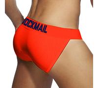 Culotte sexy pour homme - Culotte sexy pour homme - Classique - Midi - Hipster - Sous-vêtements érotiques - Sous-vêtements pour homme - Pochette boxer, Orange, XL