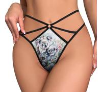 Culotte String en T pour Femme, imprimé Koala Aquarelle, sous-vêtement Fantaisie Invisible