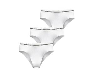 Culotte taille haute femme BjÃ¶rn Borg Logo Brief (x3) Blanc M