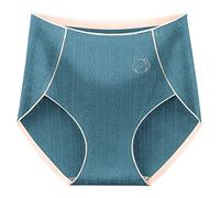 Culotte Taille Haute sans Couture pour Femme en Coton Pyjama Femme Sexy Chic Culotte Grande Taille 60/62 (Blue, XL)