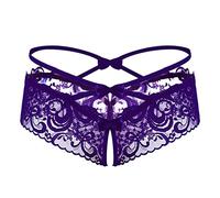 Culotte Ventre Plat, Culotte à NœUd Papillon Lingerie FéMinine Culotte en Dentelle Entrejambe Ouverte Sexy