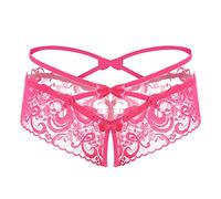 Culotte Ventre Plat, Culotte à NœUd Papillon Lingerie FéMinine Culotte en Dentelle Entrejambe Ouverte Sexy