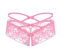 Culotte Ventre Plat, Culotte à NœUd Papillon Lingerie FéMinine Culotte en Dentelle Entrejambe Ouverte Sexy