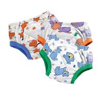 Culottes d'apprentissage Bambino Mio pour tout-petits, lot de 3, 2-3 ans, Animaux d'extérieur - réutilisables, lavables, pour l'apprentissage de la propreté - Fille et Garçon - Motif point de croix
