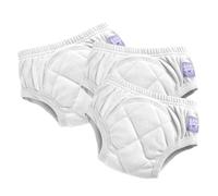 Culottes d'apprentissage Bambino Mio pour tout-petits, lot de 3, 3-4 ans, Blanc - Garçons - réutilisables, lavables, pour l'apprentissage de la propreté - Fille et Garçon - Motif point de croix