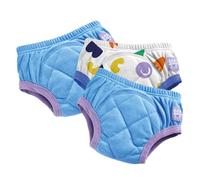 Culottes d'apprentissage Bambino Mio pour tout-petits, lot de 3, 3-4 ans, Garçon pop bleu - réutilisables, lavables, pour l'apprentissage de la propreté - Fille et Garçon - Motif point de croix