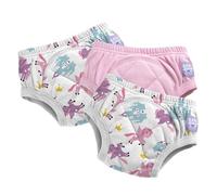 Culottes d'apprentissage Bambino Mio pour tout-petits, lot de 3, 3-4 ans, Palais de Pégase Rose - réutilisables, lavables, pour l'apprentissage de la propreté - Fille et Garçon - Motif point de croix