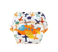 Culottes d'apprentissage pour bébé, réutilisables, lavables, absorbantes, anti-fuite, douces, impression de dessin animé, sous-vêtement d'apprentissage pour tout-petits, alternative aux couches (blanc