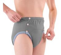 Culottes d'incontinence en coton pour adultes : lavables, respirantes, réglables et anti-fuites pour personnes âgées (gris, XXL)