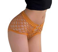 Culottes Douces Coquines pour Femmes Slips Transparents à Œillets Sous-vêtements Effrontés Lingerie Sexy Tangas Respirants Taille Mi-haute Résille Filet String Découpé Extensible Culottes Bikini