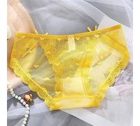 Culottes et Slips Slip Femme Comfort Knickers 3 pièces 5 couleurs/japonais mignon maille taille basse Sous-VêTements En Culotte en dentelle transparente femme douce fille nœud papillon couleur unie pe