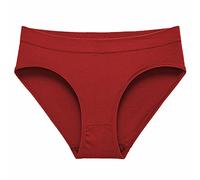 Culottes etSlips Culottes pour Femmes Culottes en Coton pour Femmes Ensemble de Bikini côtelé à la Mode(Red,XL)