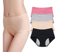 Culottes Everdries pour femmes de plus de 60 ans,Sous-vêtements anti-fuites Everdries pour femmes,Sous-vêtements anti-fuites taille haute,Culottes anti-fuites Everdry pour femmes (4 pièces-c,TG)