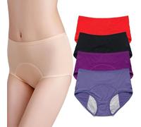 Culottes Everdries pour femmes de plus de 60 ans,Sous-vêtements anti-fuites Everdries pour femmes,Sous-vêtements anti-fuites taille haute,Culottes anti-fuites Everdry pour femmes (4 pièces-d,TG)