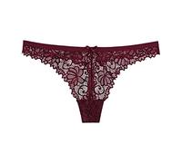 Culottes Femme Sous-vêtements Culotte Culotte Culotte Femmes 1 Pièce Culotte Rose Dentelle Fleur Nœud Retour Culotte Transparent Sous-vêtements Confort Sans Couture Taille Basse Slips Lingerie