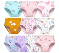Culottes Fille 6-7 Ans 100% Coton Transpirable | Taille Élastique | Motifs Adorables - Lot de 10