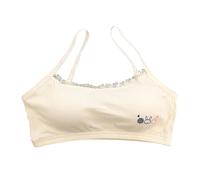 Culottes Fille Girls Underwear Lace Bralette for Teens Adjustable Straps Comfortable Training Bra for Everyday Wear 10 15 Ans Old(Beige,10-15 Ans)