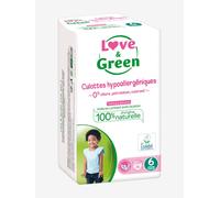 Culottes hypoallergéniques T6 x 16 LOVE & GREEN blanc TU