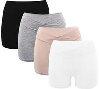 Culottes Maternité Lot De 4 Culotte De Sécurité De Grossesse Culotte Maternite Enceintes Briefs Femme Sous-Vêtements Post Accouchement Taille Basse En V Knickers Pour Robe,Enceinte M(45-52.5kg)
